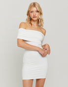 Off Shoulders mini dress | Off White