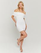 Off Shoulders mini dress | Off White