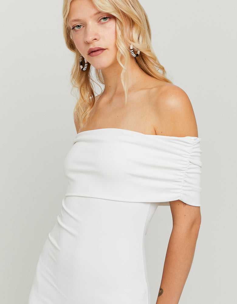 Off Shoulders mini dress | Off White