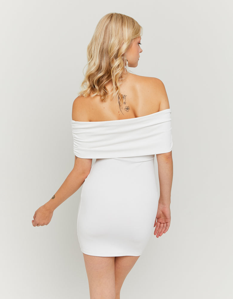 Off Shoulders mini dress | Off White