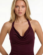 Backless Mini Dress | Burgundy