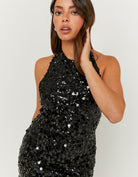 Mini Dress in Sequin | Black