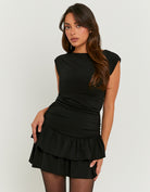 Dress with Ruffles | Black