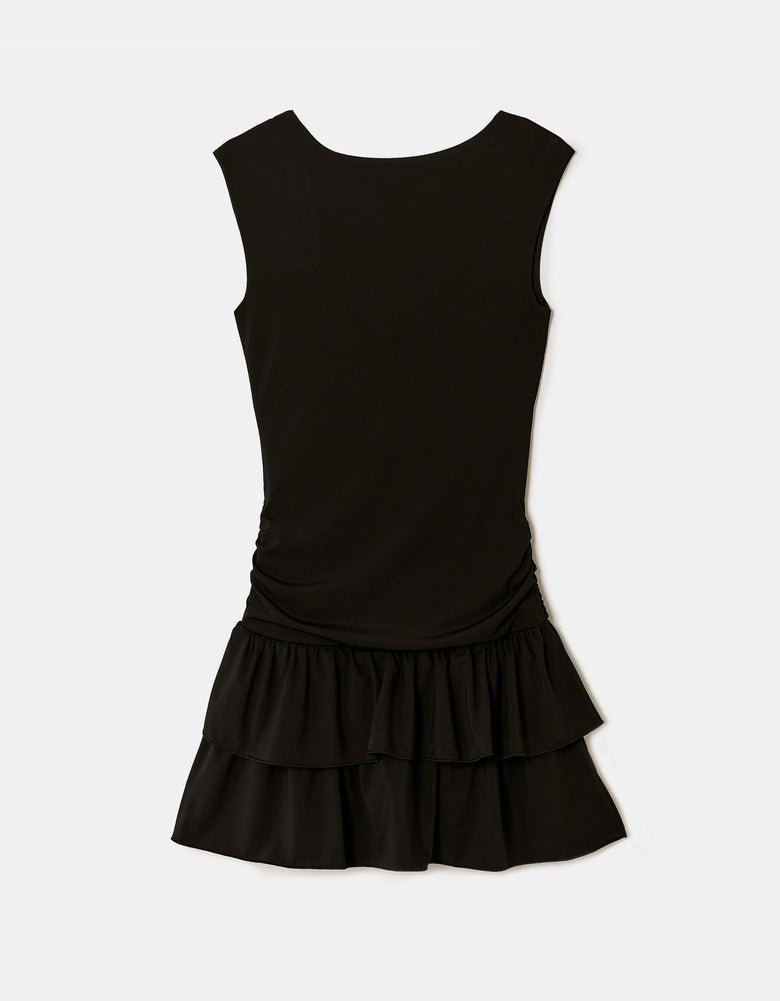 Dress with Ruffles | Black