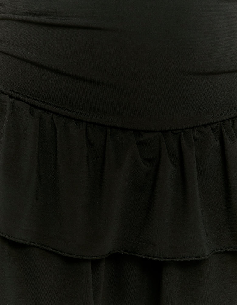 Dress with Ruffles | Black