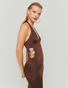 Long Dress With cut outs | Dark Red