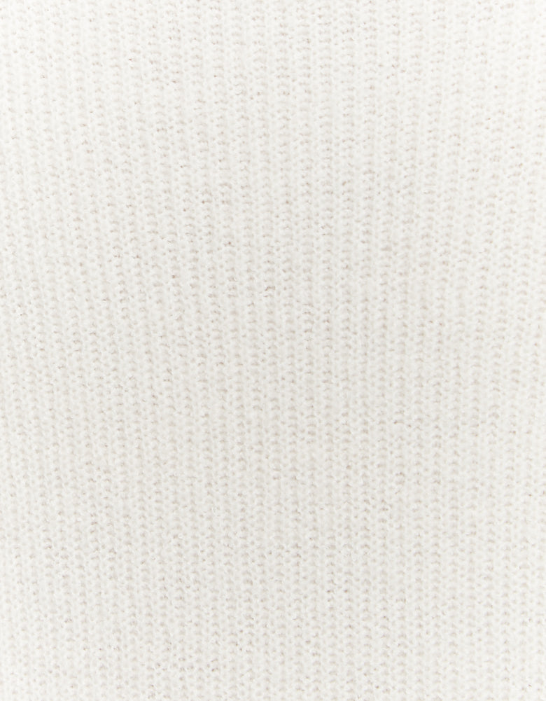 Dress with Loose Turtle Neck | Cream