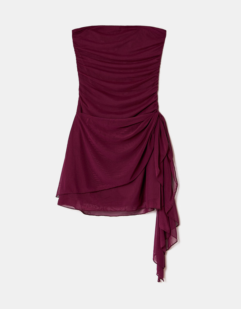 Rushed Mini Dress | Burgendy