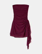 Rushed Mini Dress | Burgendy