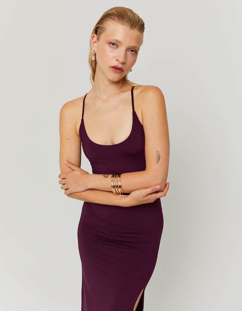 Basic Long Dress | Purple