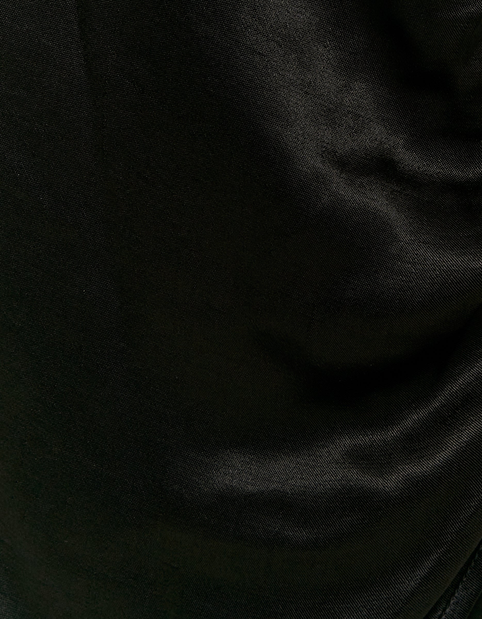 Satin Mini Dress with Knot Closure | Black