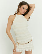Backless Mini Dress | Off White
