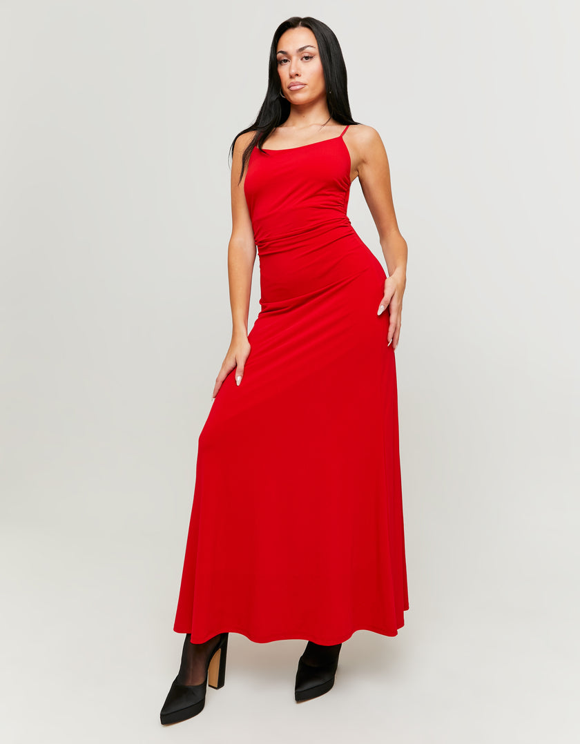 Backless Maxi Dress | Red