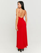 Backless Maxi Dress | Red