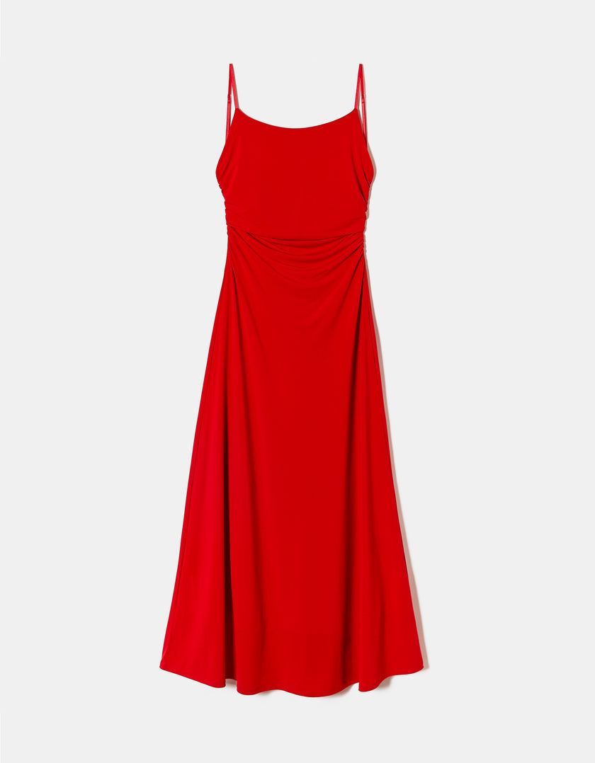 Backless Maxi Dress | Red