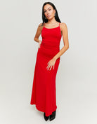 Backless Maxi Dress | Red