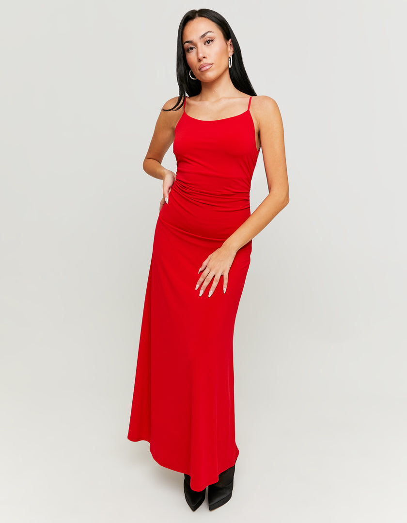 Backless Maxi Dress | Red