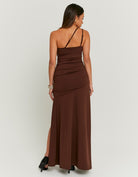 Brown Draped Dress | Brown