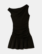 Asymmetric Short Dress | Red