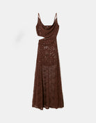 Sequined Maxi Dress | Brown