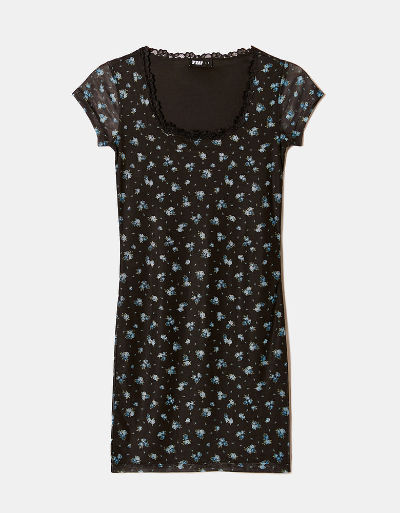 Floral Fitted Mini Dress | Floral Print