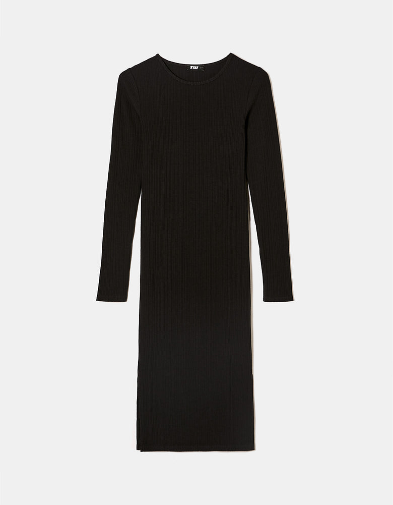 Fitted Midi Dress | Black