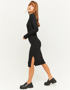 Fitted Midi Dress | Black