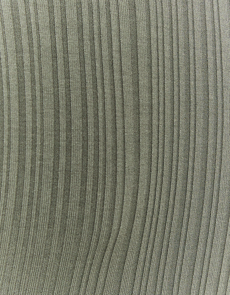 Fitted Midi Dress | kaki