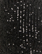 Sequins Midi Dress with Slit | Black Sequins