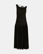 Maxi Dress with Side Slit | Black