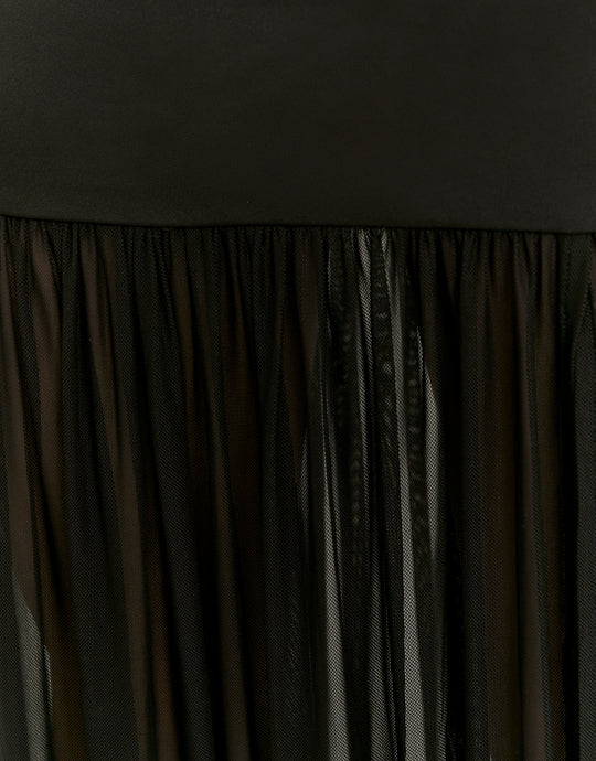 Maxi Dress with Side Slit | Black