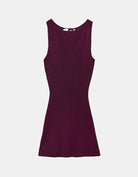 Knitted Backless Mini Dress with Strass | Purple