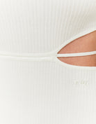 Knitted Dress with Lace Up | Off White