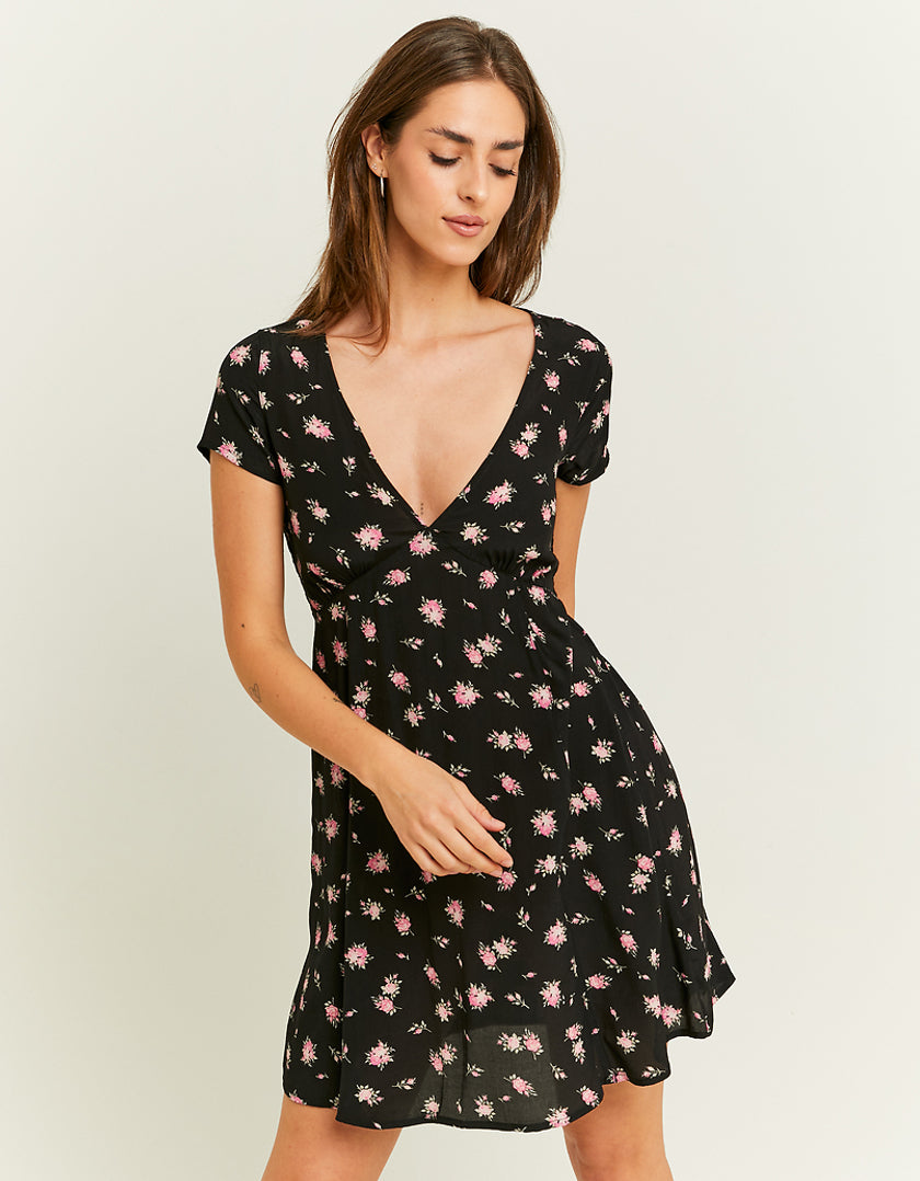 Floral A?line Mini Dress | Floral Print
