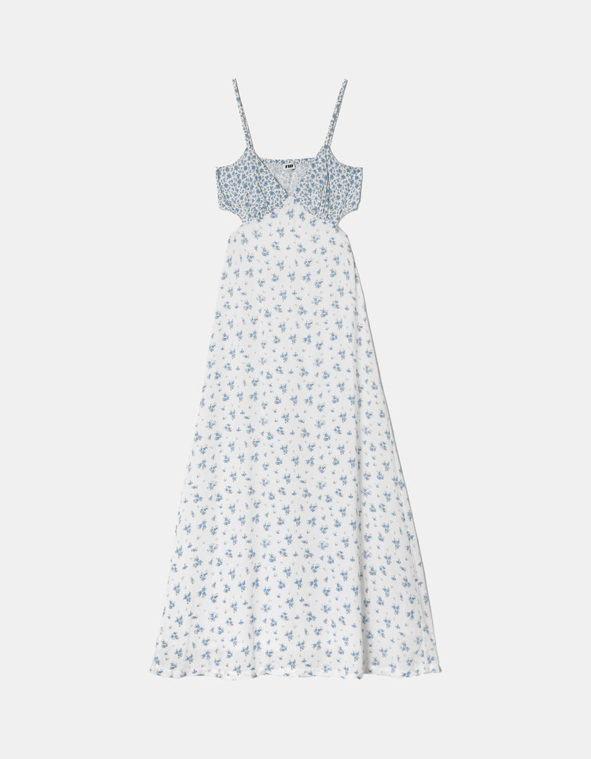 Floral Bambula Long Dress | Multicolor