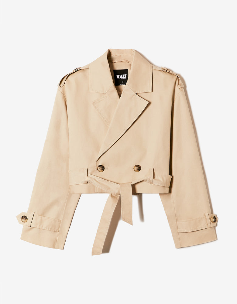 Cropped Trench | Off White