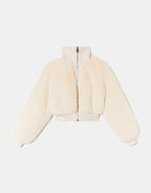 Fake Fur Jacket with Zip | Off White
