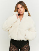 Sherpa Padded Jacket | Off White