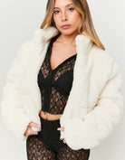 Sherpa Padded Jacket | Off White