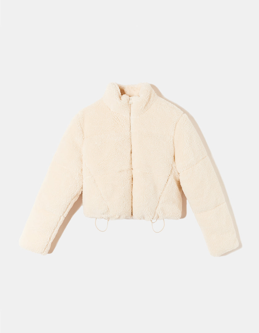 Sherpa Padded Jacket | Off White