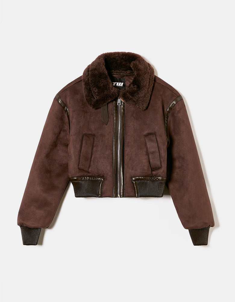 Bomber Style Aviator Jacket | Brown