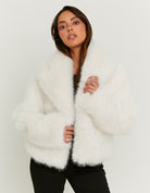Faux Fur Jacket | Off White