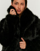 Faux Fur Jacket | Black
