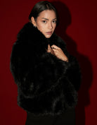 Faux Fur Jacket | Black