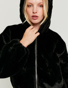Faux Fur Jacket | Black