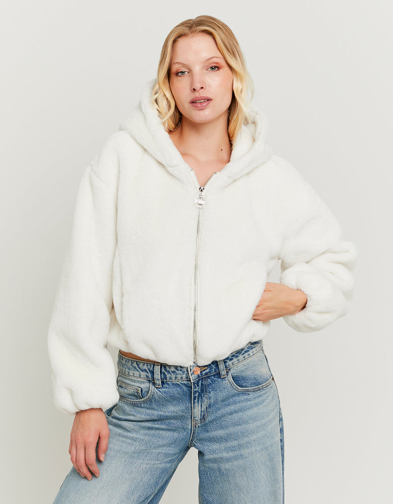 Faux Fur Jacket | White
