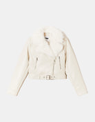 Biker Jacket with Faux Fur | Off White