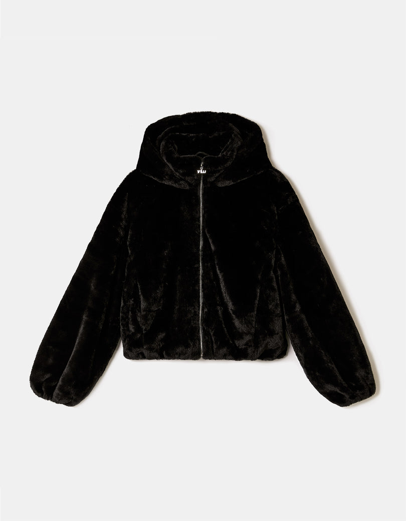 Faux Fur Jacket | Black
