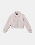Cropped Quilted Jacket | Light Pink
