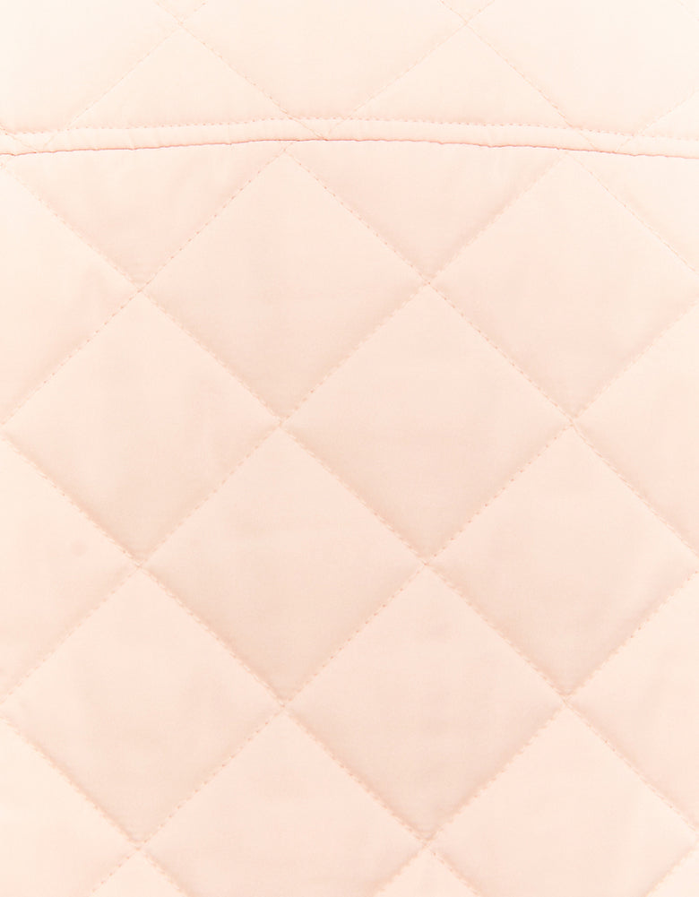 Cropped Quilted Jacket | Light Pink